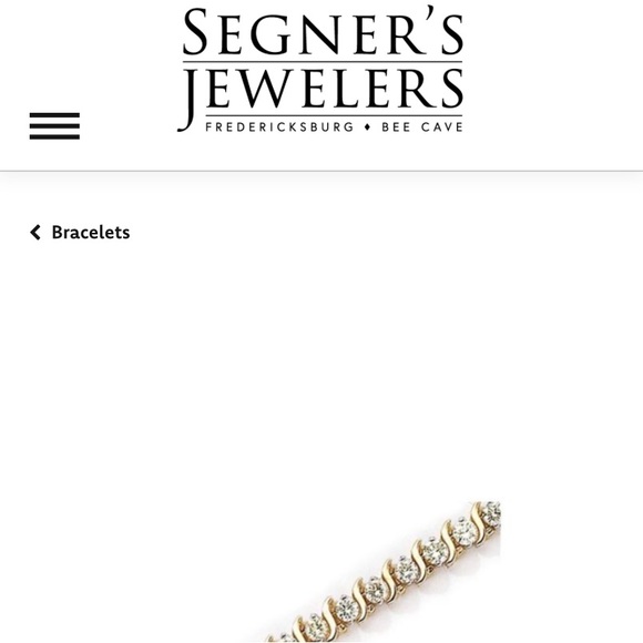 14K Yellow Gold & Diamond Tennis S Bracelet - Picture 3 of 8